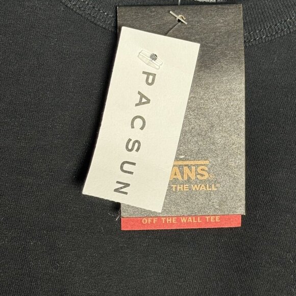 Vans Off the Wall Stacked Made Long Sleeve Shirt mens Medium black NWT - Picture 6 of 10